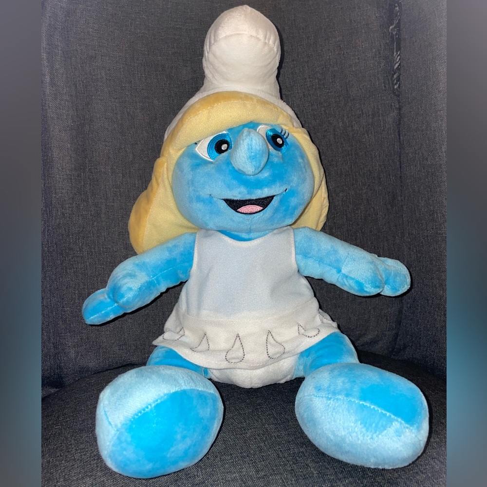 💙Build-A-Bear Blue and White Plush Smurfette